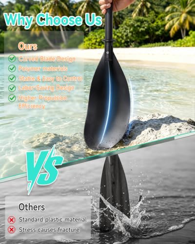 Adjustable Fishing Kayak Paddle - 60-90" Length, Lightweight & Durable