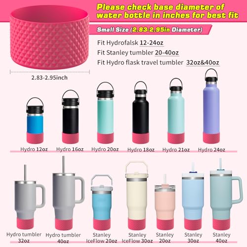 Silicone Water Bottle Boot for Stanley Tumbler 20-40oz - Pink
