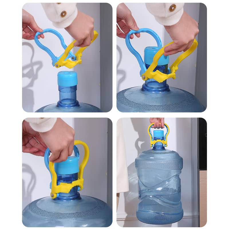 2-Pack 5 Gallon Water Bottle Carrier with Ergonomic Grip Handle