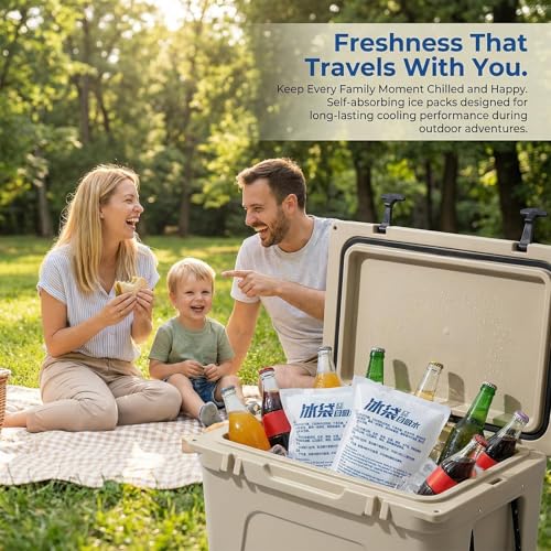 Reusable Dry Ice Packs for Shipping & Lunch Boxes - 35 Pack