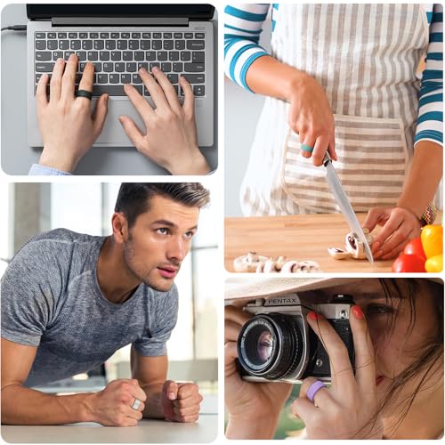 10-Pack Silicone Ring Protector Cover for Smart Rings - Size L (11-14)