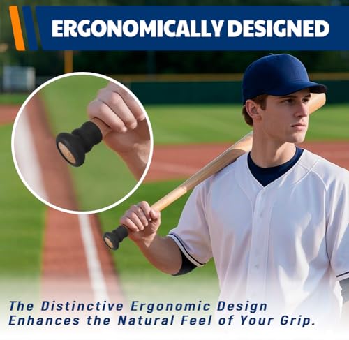 JAYA Black Bat Knob Taper 2 Pack with Installation Lubricant, Ergonomic Grip Protection