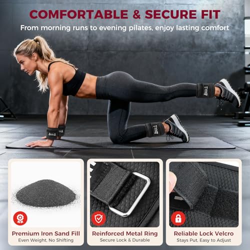 Adjustable Ankle Wrist Weights Set - 0.5 to 5 lb for Fitness