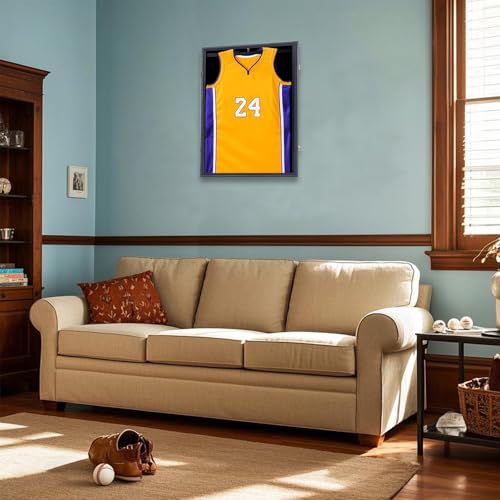 Jersey Frame Display Case - Black Shadow Box with UV Protection