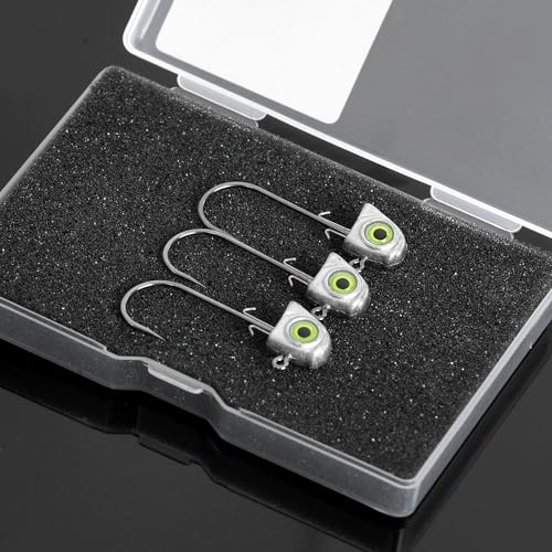 OJYDOIIIY 15 Pack Fish Eye Swimbait Jig Heads 1/2oz for Bass & Saltwater