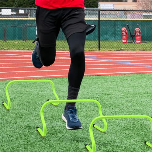 Agility Hurdles - 12 Pcs 9" Speed Training Equipment - Green