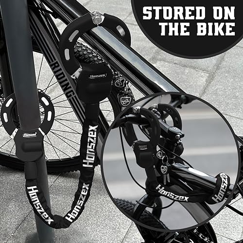 Heavy Duty Bike Lock Chain - 36.22 inch Security Lock - Black