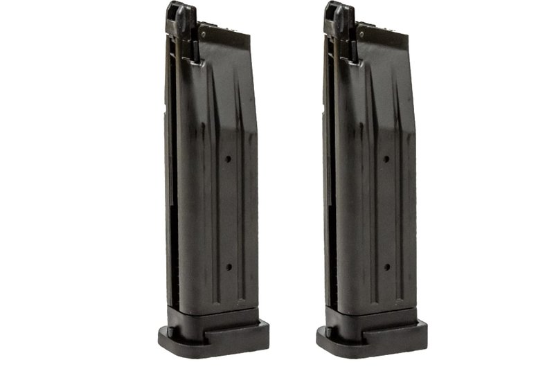 Lancer Tactical Knightshade 28 Round Hi-Capa Green Gas Airsoft Magazine 2 Pack