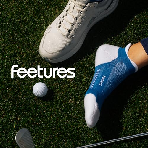 Feetures Elite Golf Max Cushion Tab Ankle Sock Large Bluebird 1 Pair