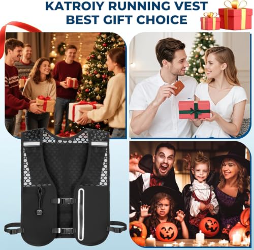 Running Hydration Vest with 500ml Soft Flask - Black