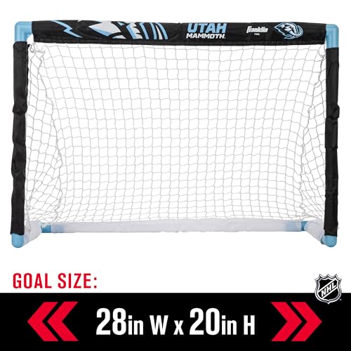 NHL Mini Hockey Set - Indoor Knee Hockey Goal with Sticks & Ball - Utah Mammoth