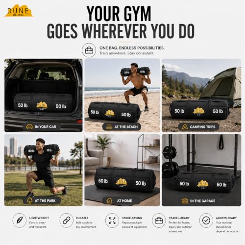 Sandbags for Working Out - Unfilled Small (10-50 lbs) Dark Gray