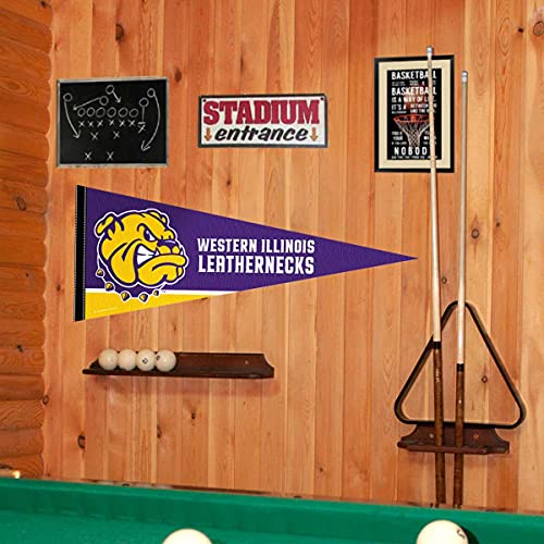 Western Illinois Leathernecks Pennant 12x30 Inch Felt Wall Banner