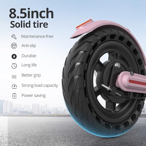 Electric Scooter with 350W Motor, 19 MPH Speed, Long-Range Battery