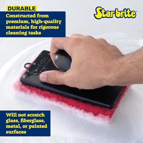 Star Brite Medium Red All-Purpose Scrubber Pad - One Size, Durable, Reusable