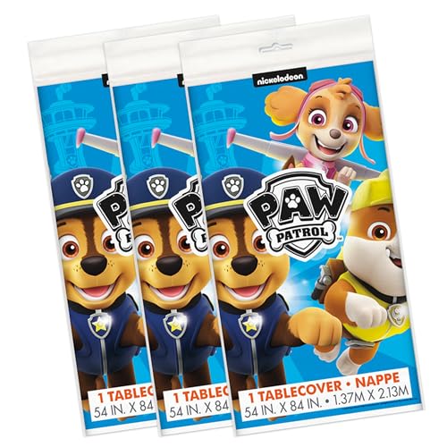 Paw Patrol Tablecloth 3-Pack - 54 x 84 in Party Decorations Official Licensed