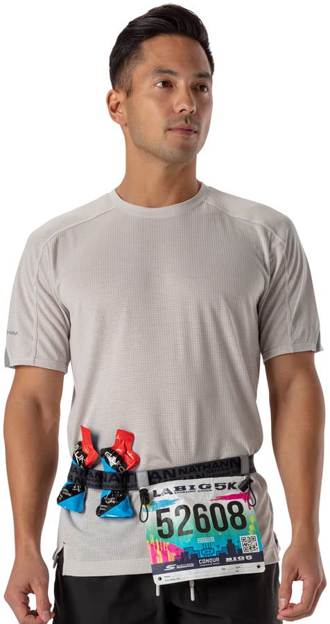 Nathan Race Number Waistbelt with Gel Loops for Running & Triathlon