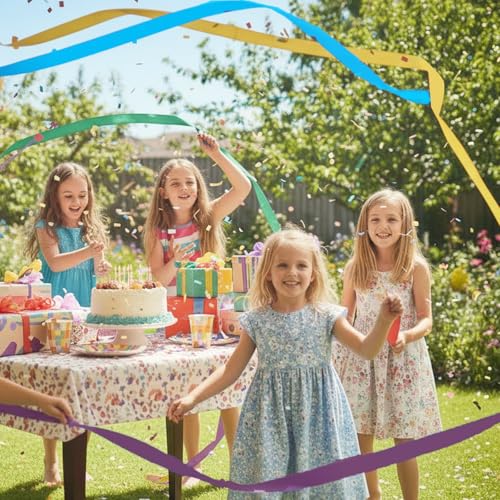 12pcs Rainbow Dance Ribbon Wands - Multicolor Twirling Streamers