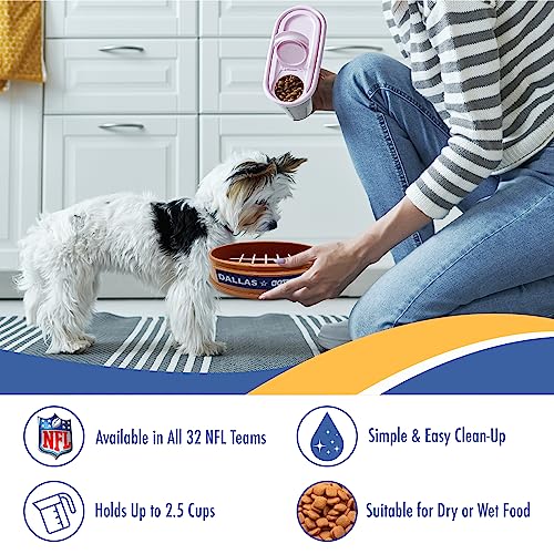 NFL Dallas Cowboys Football Design Slow Feeder Pet Bowl