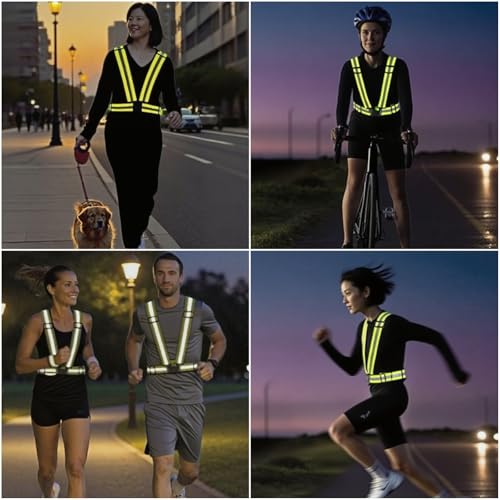 High Visibility Reflective Safety Vest - Adjustable Running Gear