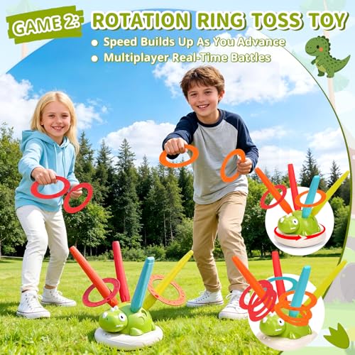 3-in-1 Dinosaur Rocket Launcher Toy - Musical Jump & Toss