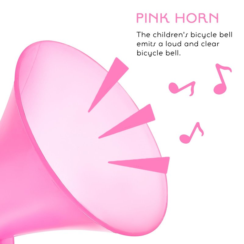 Toddmomy Pink Air Pressure Horn for Kids Bike and Scooter Loud Bicycle Noise Maker Lightweight Safe Outdoor Riding Accessory