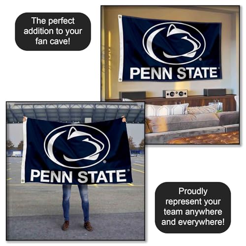 Penn State Nittany Lions Large College Flag - 3'x5' Durable Polyester