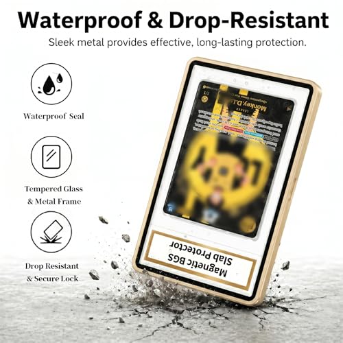 Matlir Light Gold BGS Slab Protector with UV & Impact Shield for 35PT Cards
