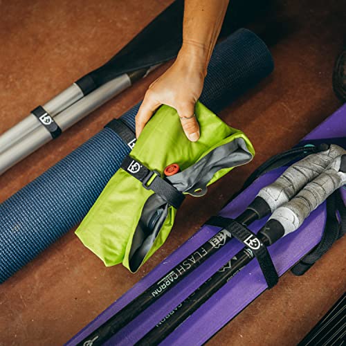 Fast Wrap Cinch-and-Stick Straps with D-Ring - 3/4” x 12” - 2 Pack