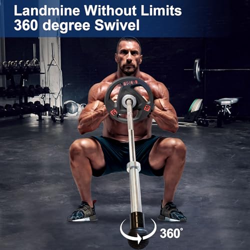 Landmine Attachment for 2-Inch Barbells - Durable Rubber with 360° Rotation
