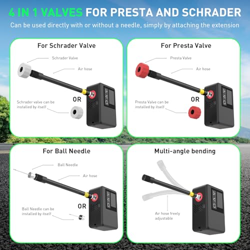 ISAMUTO Black Mini Electric Bike Pump with Digital Gauge & Auto Shut-Off, Portable 150 PSI Tire Inflator for Road, MTB & E-Bike
