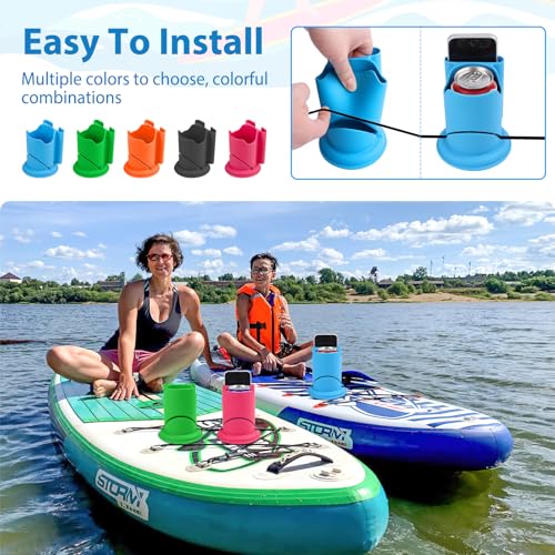Paddleboard Cup Holder - 2 in 1 Drink & Phone Holder - Blue