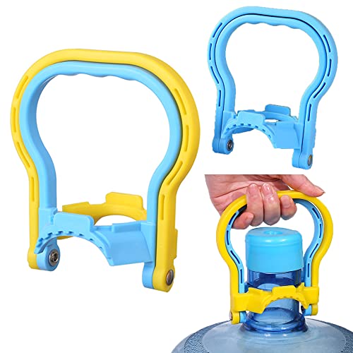 2-Pack 5 Gallon Water Bottle Carrier with Ergonomic Grip Handle