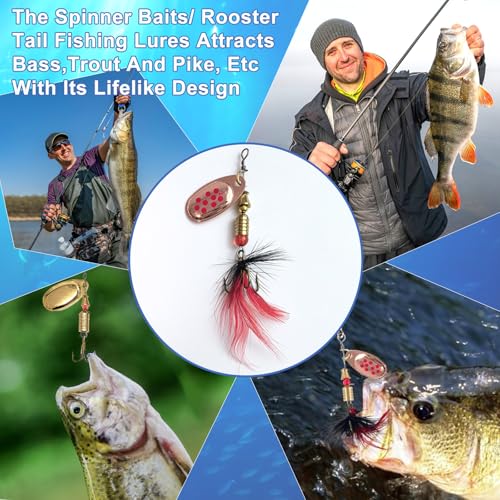 10PCS Spinner Fishing Lures Kit - Trout & Saltwater Inline Spinners