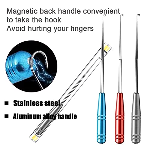 3-Piece Stainless Steel Fish Hook Remover Tool Set with Magnetic Tip