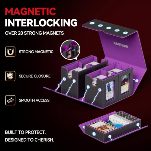 5-in-1 Modular Card Deck Box for 400+ Double-Sleeved Cards