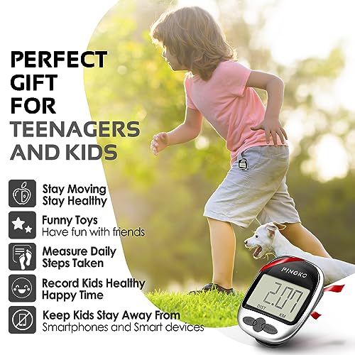 Portable Sport Pedometer - Step, Distance & Calories Tracker - Black