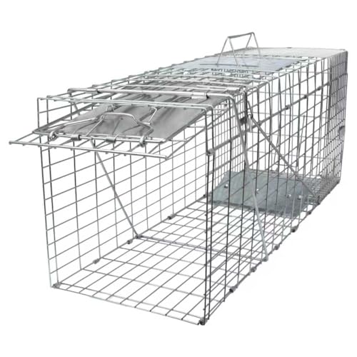 32" Heavy Duty Live Animal Cage Trap - Humane Raccoon & Cat Trap