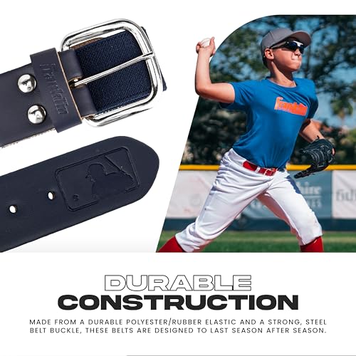 Adjustable Youth Baseball & Softball Belt - Navy, 22" - 42"