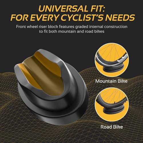 Indoor Bike Trainer Front Wheel Riser Block - 1.5" Elevation
