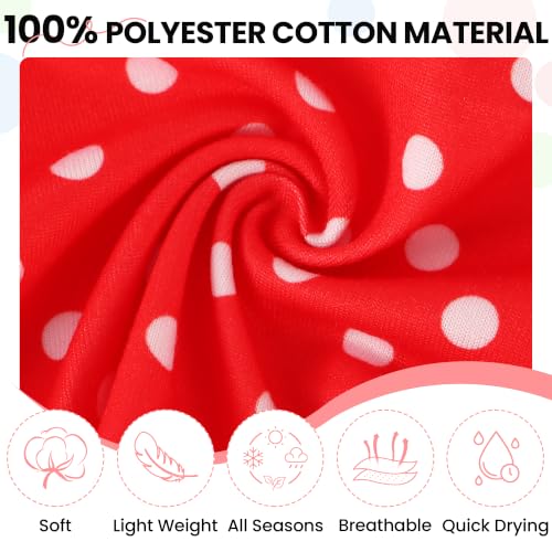 10-Pack Non-Slip Cotton Headbands for Women & Men - Polka Dots & Stripes