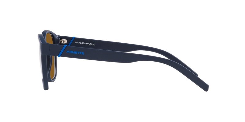 Arnette Unisex AN4319 Barranco Round Sunglasses, Matte Navy Blue/Polarized Dark Brown, 53 mm