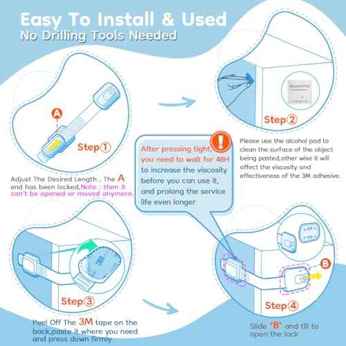 8-Pack Cabinet Locks Baby Proofing - Syican Child Proof Drawer Locks, Multi-Purpose for Drawers, Fridge, Toilet Seat, Trash Can, Ideal Stocking Stuffers, White