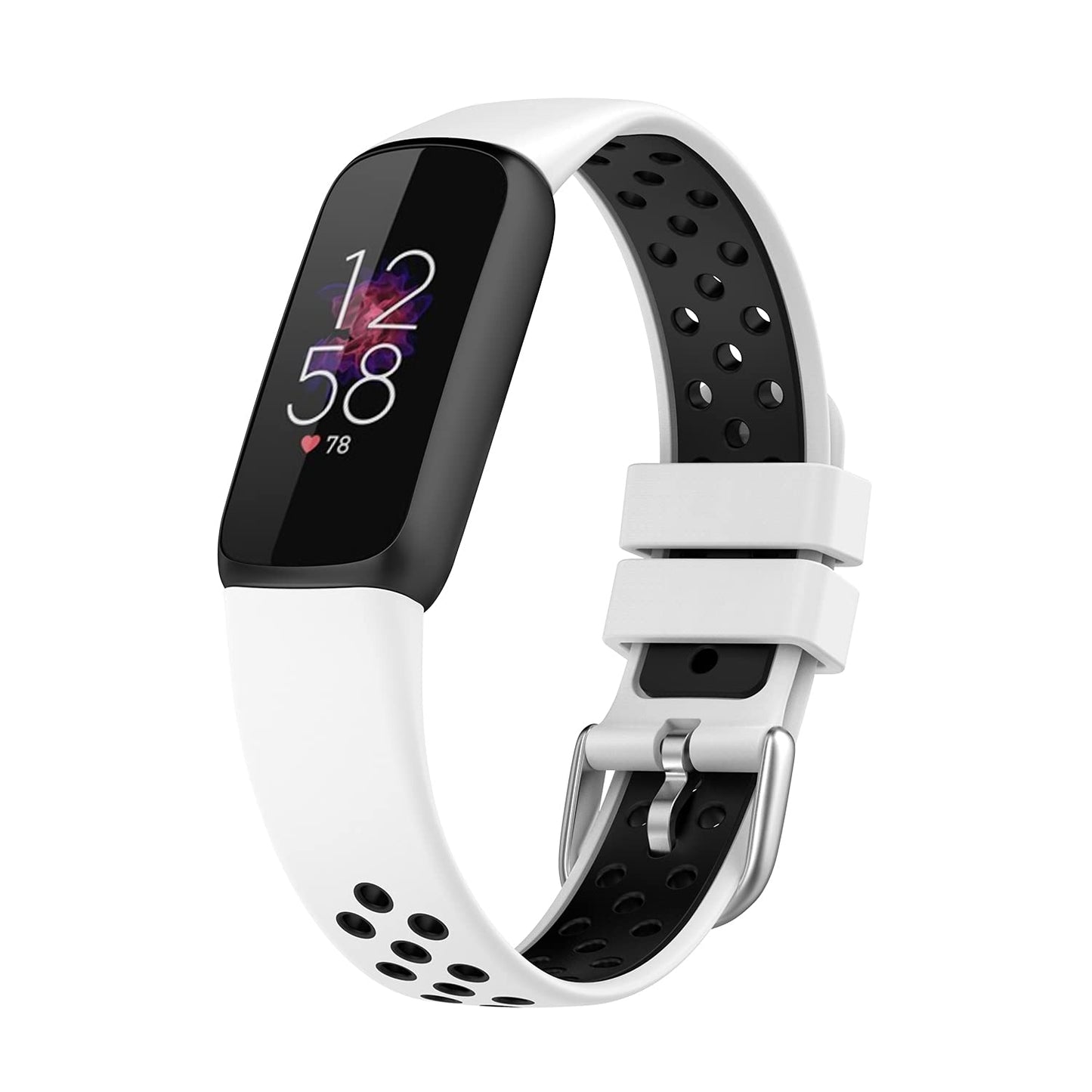 Replacement Straps Compatible with Fitbit Luxe Bands Smartwatch Accessories Breathable Silicone Bands Quick Release Sport Wristband Strap for FitBit Luxe for Women Men