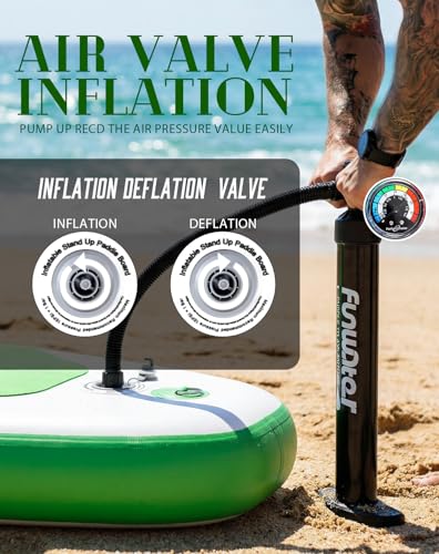 Inflatable Stand Up Paddle Board - Light Green Tiki, 10'6" x 33" x 6"