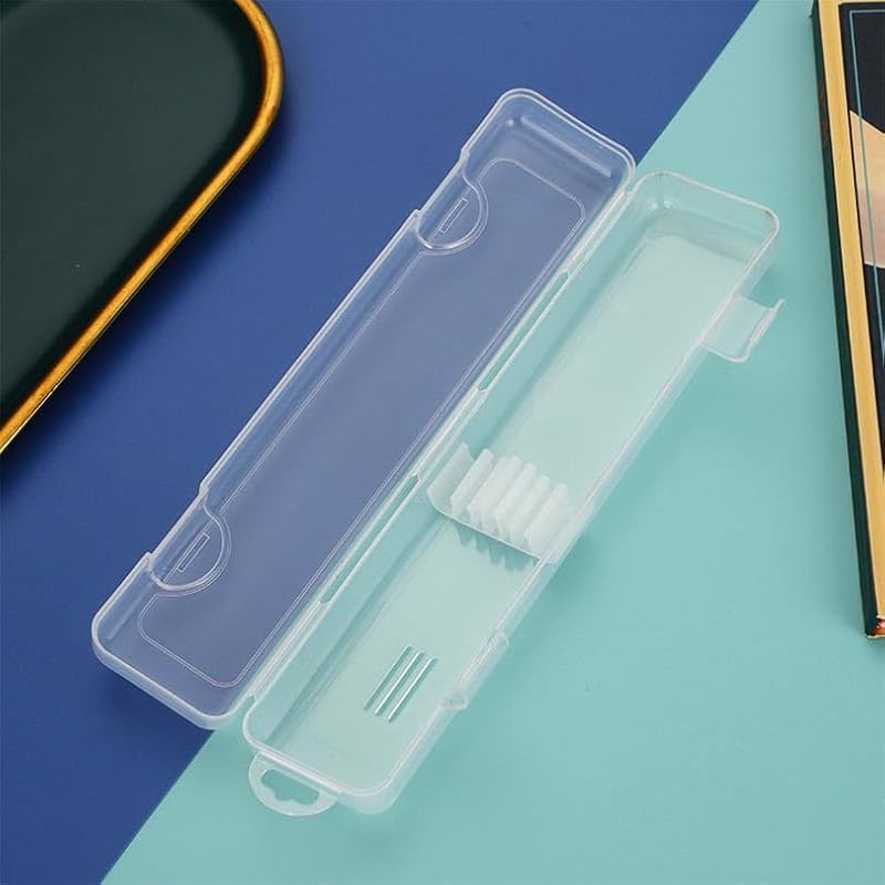 Portable Flatware Storage Box - Clear Cutlery Organizer for Travel Camping Picnic (B)