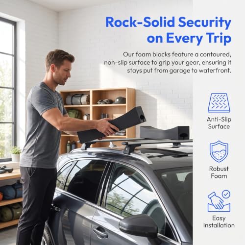 Kayak Foam Blocks Roof Rack Pads for Surfboards & Canoes