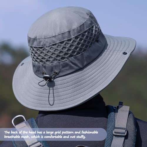 UPF50+ Wide Brim Sun Hat for Men & Women - UV Protection Bucket Hat