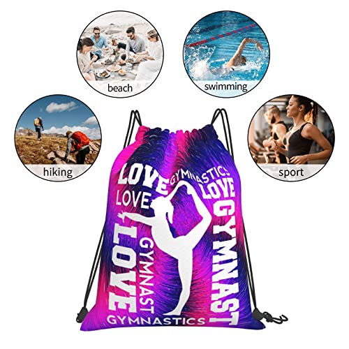 Gymnastics Drawstring Backpack - Large Capacity, One Size