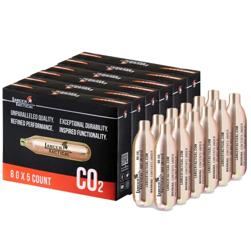 8g CO2 Cartridge Charger - 30 Count for Airsoft & Seltzer Use